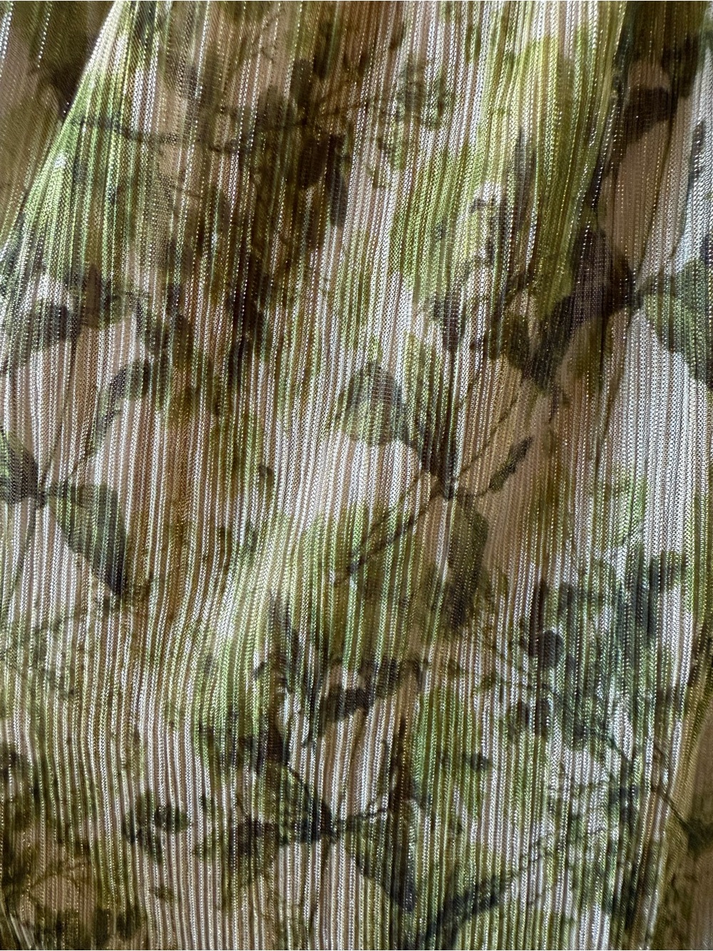 DRESS THE POPULATION Green Metallic Mirabella Cutout Evening Gown Floral S FLAW - Picture 5 of 9